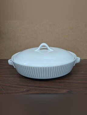 Hall China Flare Ware rare Chafing Dish with lid Retro Kitchen Ware 11"L x 3"H